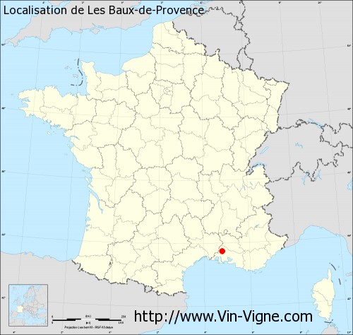 Carte  de Les Baux-de-Provence